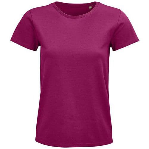 Tee-shirt personnalisable femme coton organique bio Jersey 175 FUCHSIA