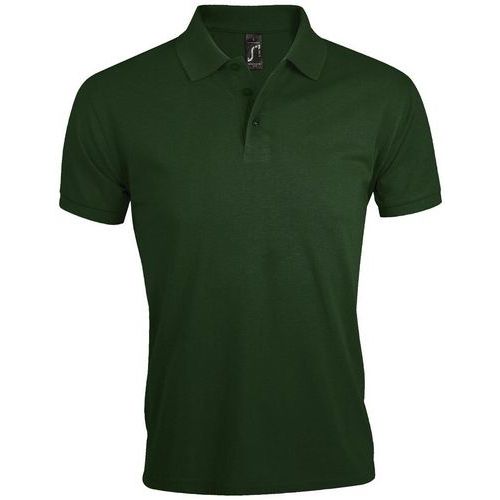 Polo personnalisable homme prime en polyester VERT BOUTEILLE