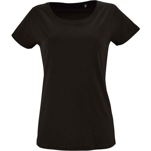 Tee-shirt personnalisable femme en coton organique bio NOIR PROFOND