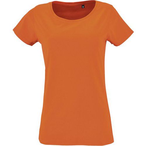 Tee-shirt personnalisable femme en coton organique bio ORANGE