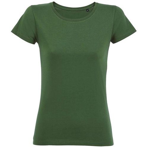 Tee-shirt personnalisable femme en coton organique bio VERT BOUTEILLE