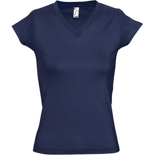Tee-shirt personnalisable femme col V en coton FRENCH MARINE