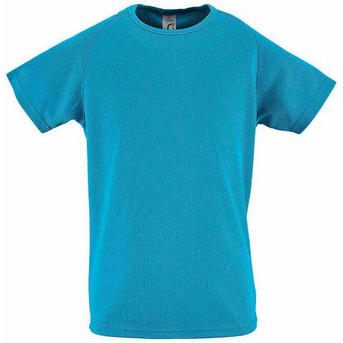 Tee-shirt personnalisable de sport enfant en polyester AQUA Tee-shirt personnalisable de sport enfant en polyester AQUA