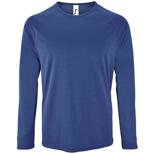 Tee-shirt personnalisable manche longue deSport homme en polyester ROYAL