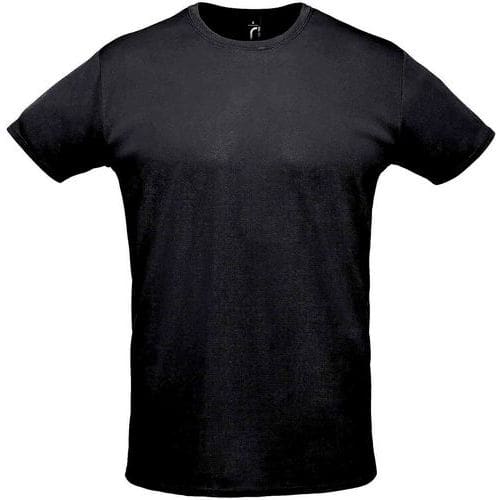 Tee-shirt personnalisable de sport en polyester NOIR