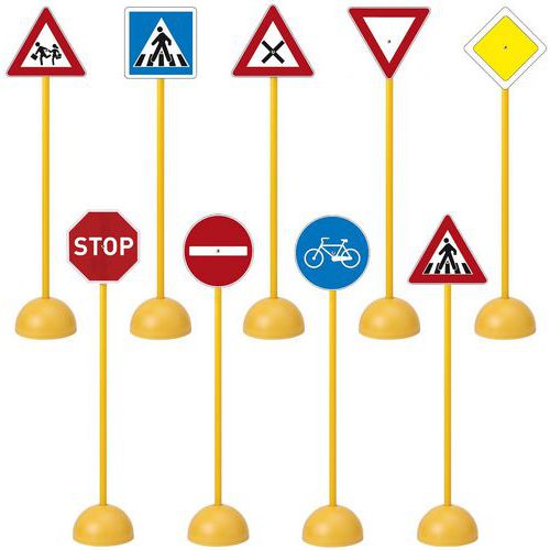 Panneau de signalisation routière - lot de 9 panneaux