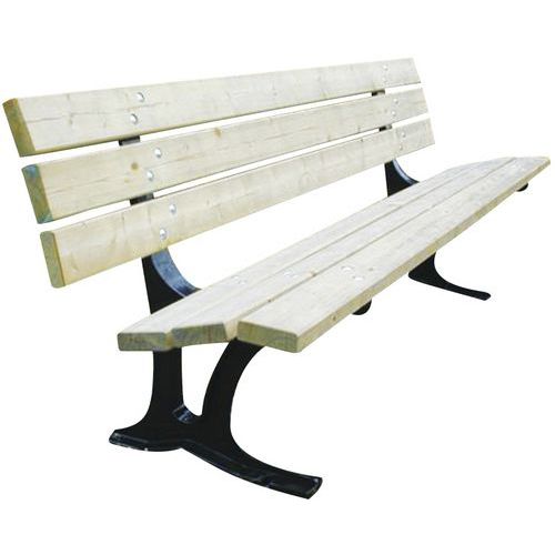 Banc Trianon longueur 180 cm en résineux naturel