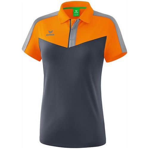 Polo - Erima - squad femme new orange/slate grey/monument grey