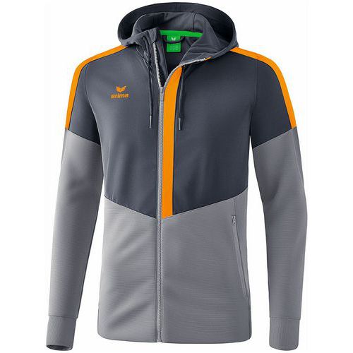 Veste d'entraînement à capuche - Erima - squad gris orange