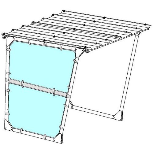 Bardage latéral pour abri B813C - plexiglass 6mm - Mottez