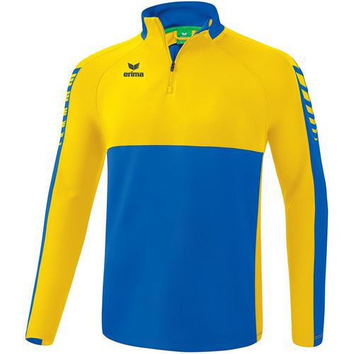 Sweat demi-zip adulte - Erima - Six Wings roy/jaune