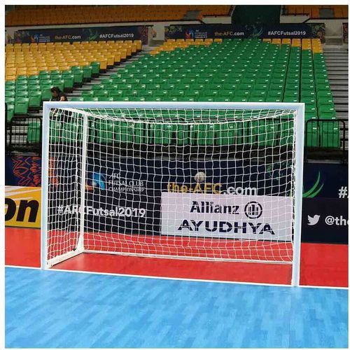 Paire de buts de futsal - de compétition mobiles repliables en aluminium