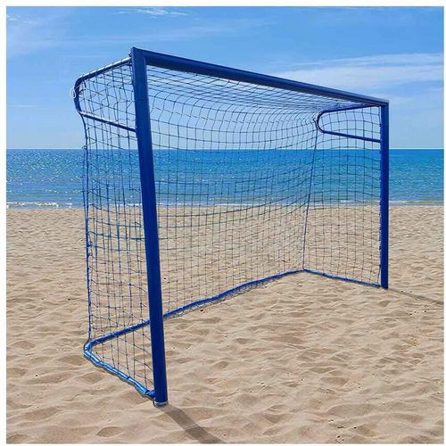 Paire buts Sandball aluminium Ø 80 mm avec ancrages pour sable et oreilles Paire buts Sandball aluminium Ø 80 mm avec ancrages pour sable et oreilles