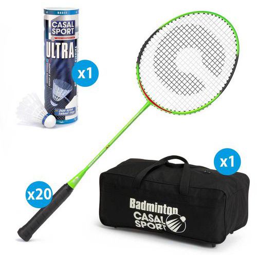 Kit badminton - Casal Sport - 20 raquettes massive 4+