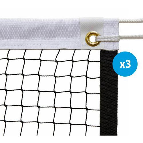 Jeu de 3 filets badminton - Huck - drisse Ø 5 mm avec âme kevlar