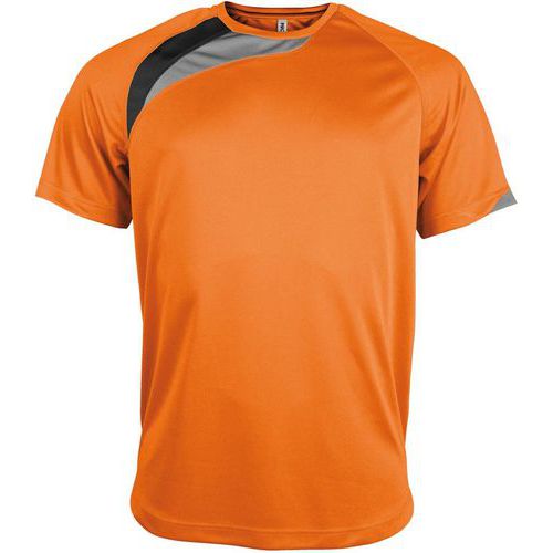 Tee-shirt Wave PES Orange/Noir/Gris