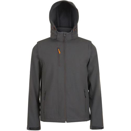 Veste Softshell Sol's manches amovibles Anthracite