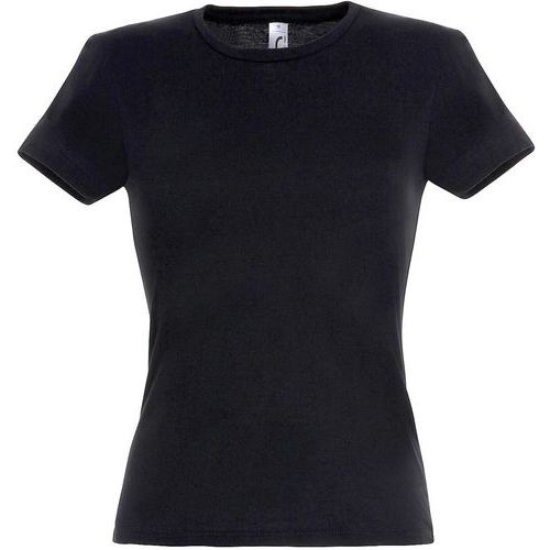Tee-shirt personnalisable classic femme noir coton 150 g