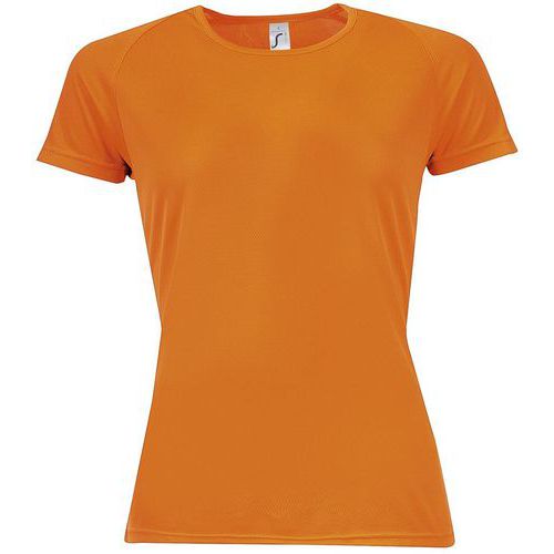 Tee-shirt personnalisable multitech PESFéminin orange fluo