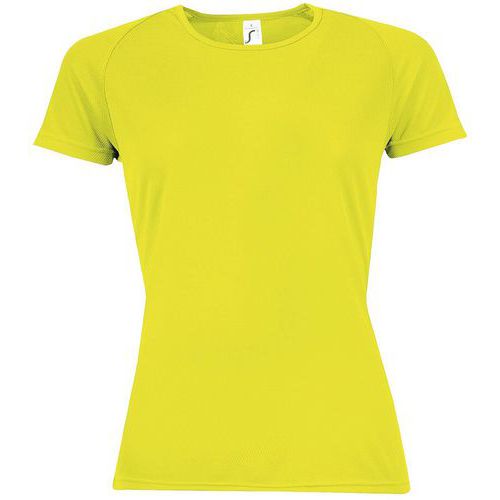 Tee-shirt personnalisable multitech PESFéminin jaune fluo