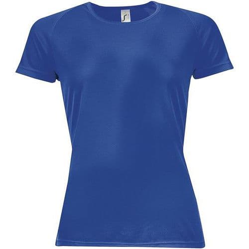 Tee-shirt personnalisable multitech PESFéminin bleu royal
