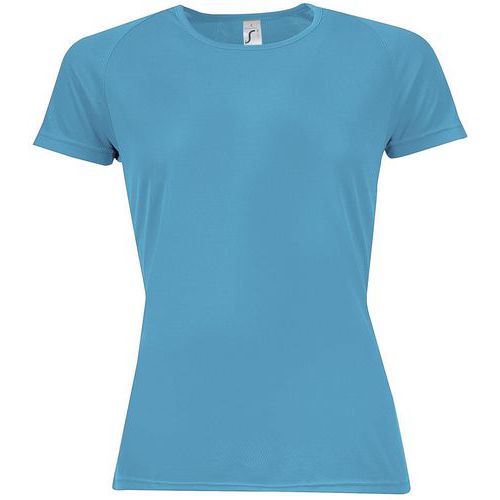 Tee-shirt personnalisable multitech PESFéminin bleu attol
