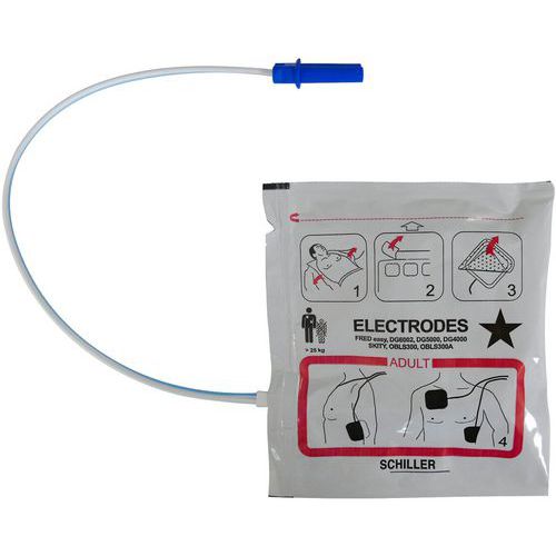Electrodes adultes pour défibrillateur