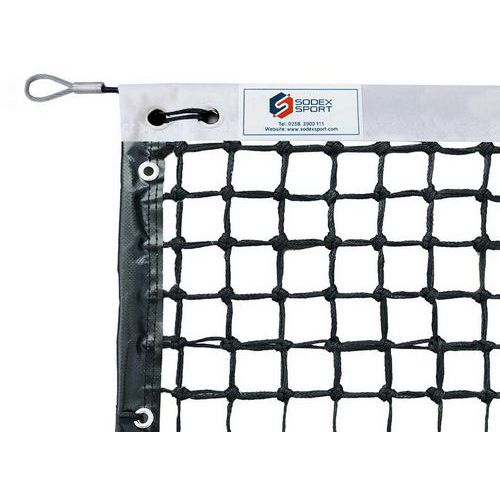 Filet tennis - fil 3,0 mailles doubles avec bandes PVC et barres de cadrage