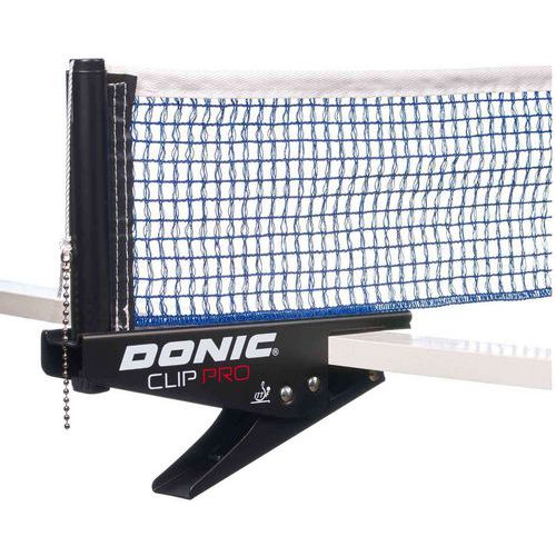 Ensemble poteaux filet tennis de table - Donic - clip pro - filet bleu poteaux noir