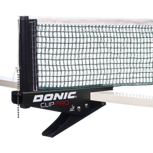 Ensemble poteaux filet tennis de table - Donic - clip pro - filet vert poteaux noir