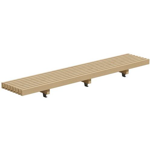 Banquette basse Modulam 3 pieds non traité Mobextan Banquette basse Modulam 3 pieds non traité Mobextan