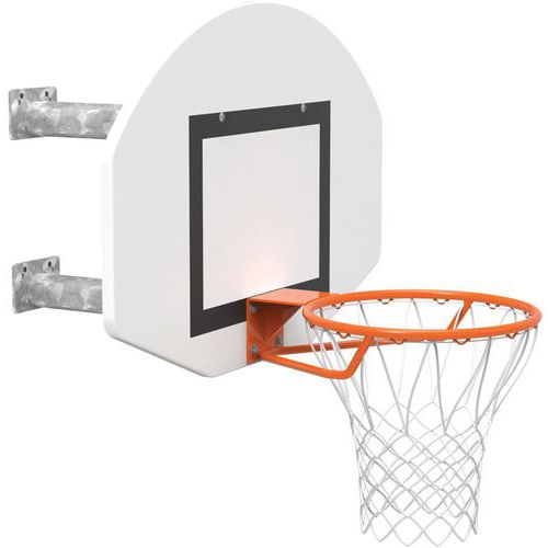 Panier de basket mural extérieur GES en acier galvanisé panneau demi-lune