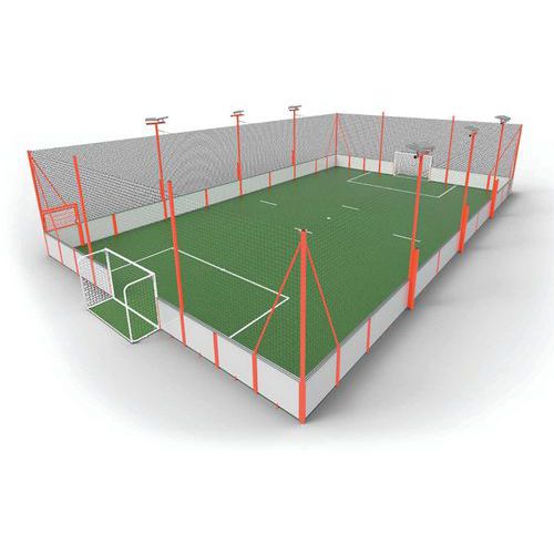 Terrain de Soccer Foot5 complet scellement direct 30 x 18 m avec éclairage