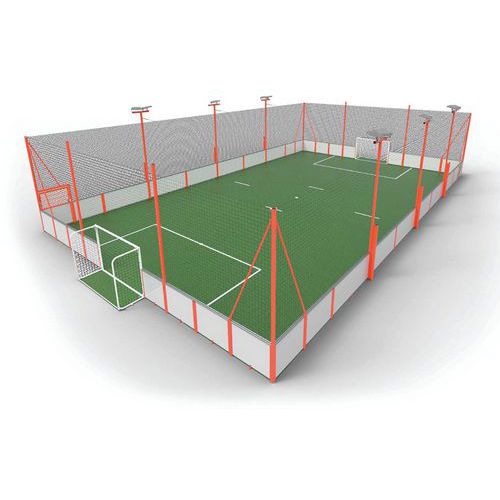 Terrain de Soccer Foot5 complet scellement direct 30 x 20 m avec éclairage