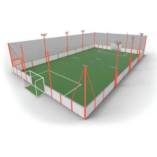 Terrain de Soccer Foot5 complet scellement direct 35 x 20 m avec éclairage