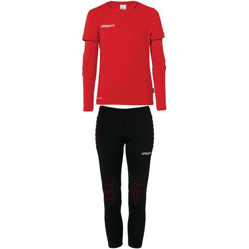Set maillot et pantalon gardien de foot Enfant - Uhlsport - Save Rouge/Noir