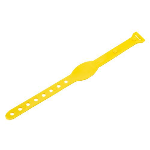 Bracelets plastiques jaune non numérotés