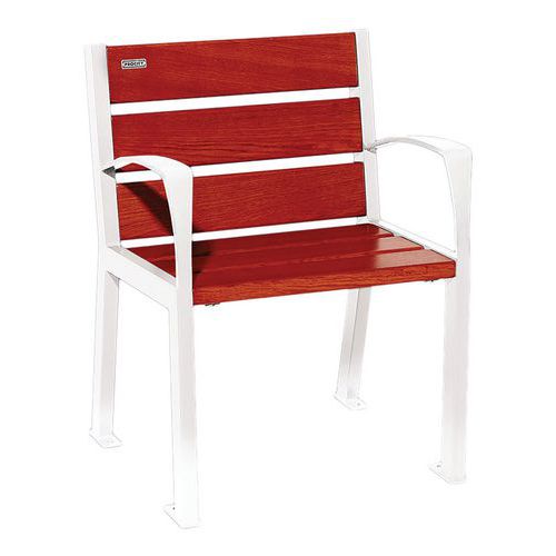Fauteuil Silaos 6 lames structure acier - assise/dossier bois Procity