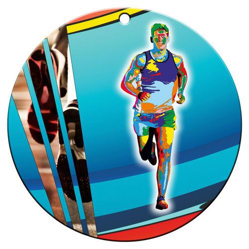 Médaille céramique - course masculine - 70mm Médaille céramique - course masculine - 70mm