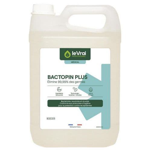Détergent désinfectant Bactopin Plus - 5 L - Le Vrai Professionnel