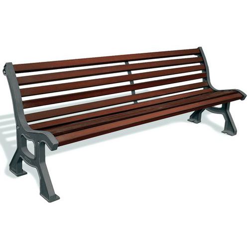 Banc Camoda bois exotique/fonte- Manutan Expert Banc Camoda bois exotique/fonte- Manutan Expert