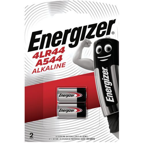 Pile miniature alcaline 4LR44 - Lot de 2 - Energizer
