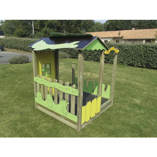 Jeu d'extérieur Cabane Robinson modèle simple scellement direct