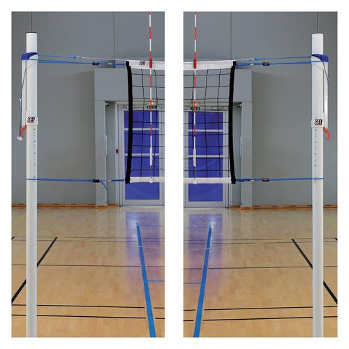 Paire poteaux de volley alu regular sur embases GES