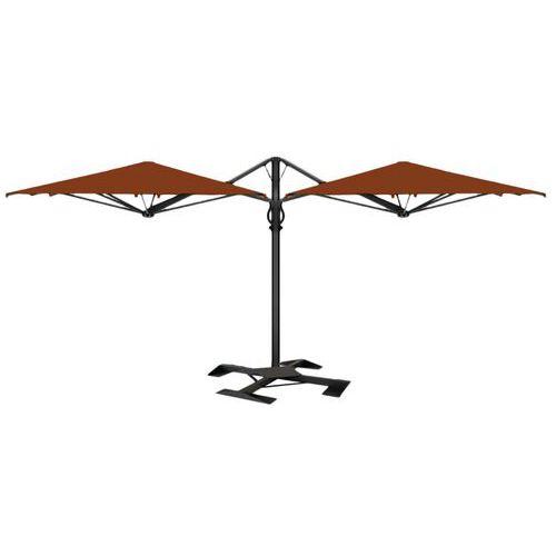 Parasol double Dual T Carbon 3,5 x 7 m sans volant Scolaro