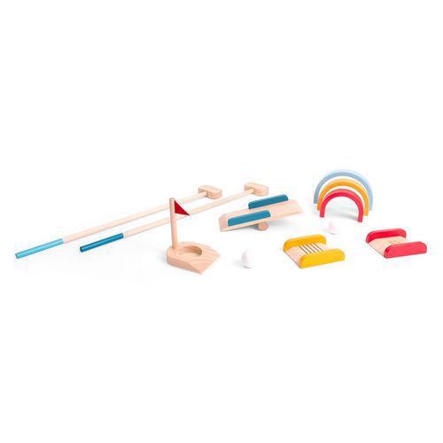 Kit de mini-golf en bois - BS TOYS Kit de mini-golf en bois - BS TOYS