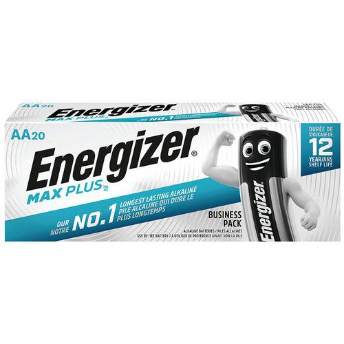 Pile alcaline Max Plus AA/LR6 - Lot de 20 - Energizer Pile alcaline Max Plus AA/LR6 - Lot de 20 - Energizer