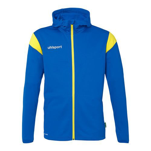 Veste capuche Squad 27 Track Hood - Bleu/jaune - Uhlsport