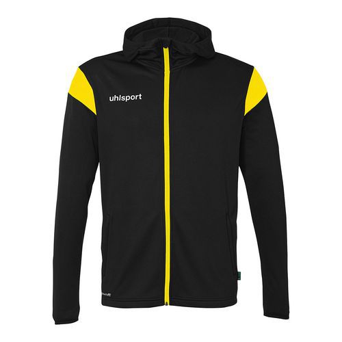 Veste capuche Squad 27 Track Hood - Noir/Jaune - Uhlsport
