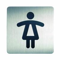 Pictogramme design carré toilette - Femmes